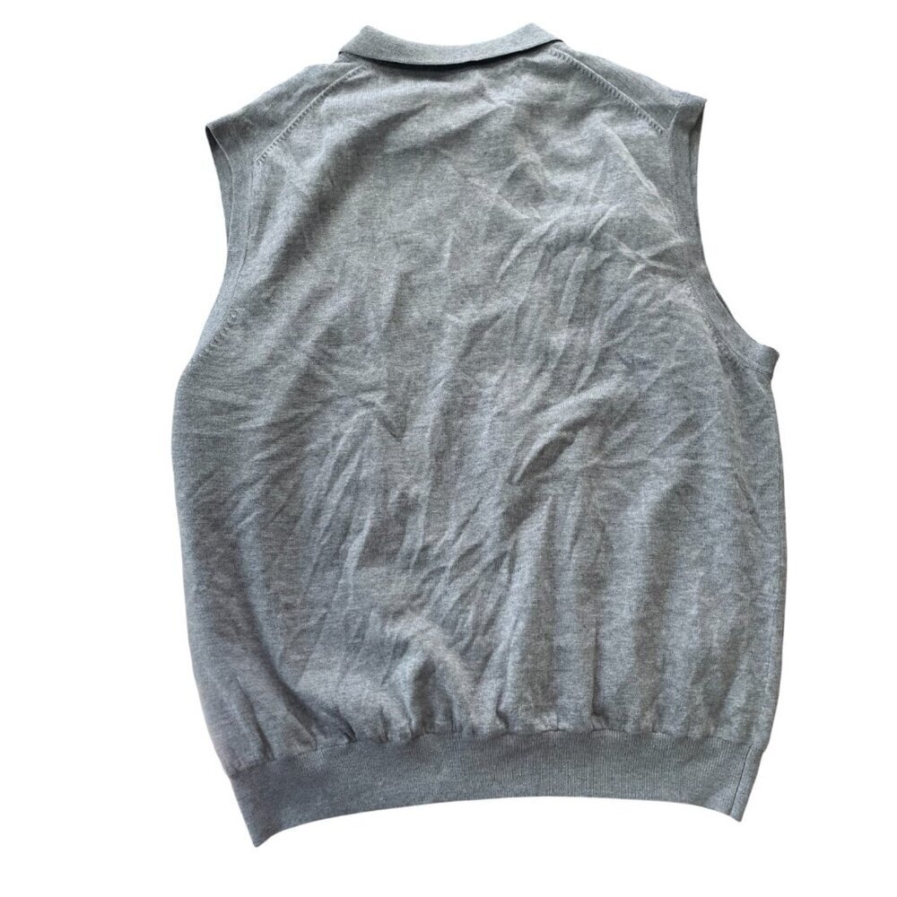 Fairway & Greene Grey Men's Merino Wool 1/4 Zip Sleeveless Golf Vest XXL - Picture 2 of 4